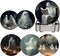 Halloween Ghost Coasters for Drinks Set of 6,Round Absorbent Ceramic